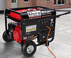durostar-1000-watt-generator 有两个轮子的DuroStar便携式发电机。